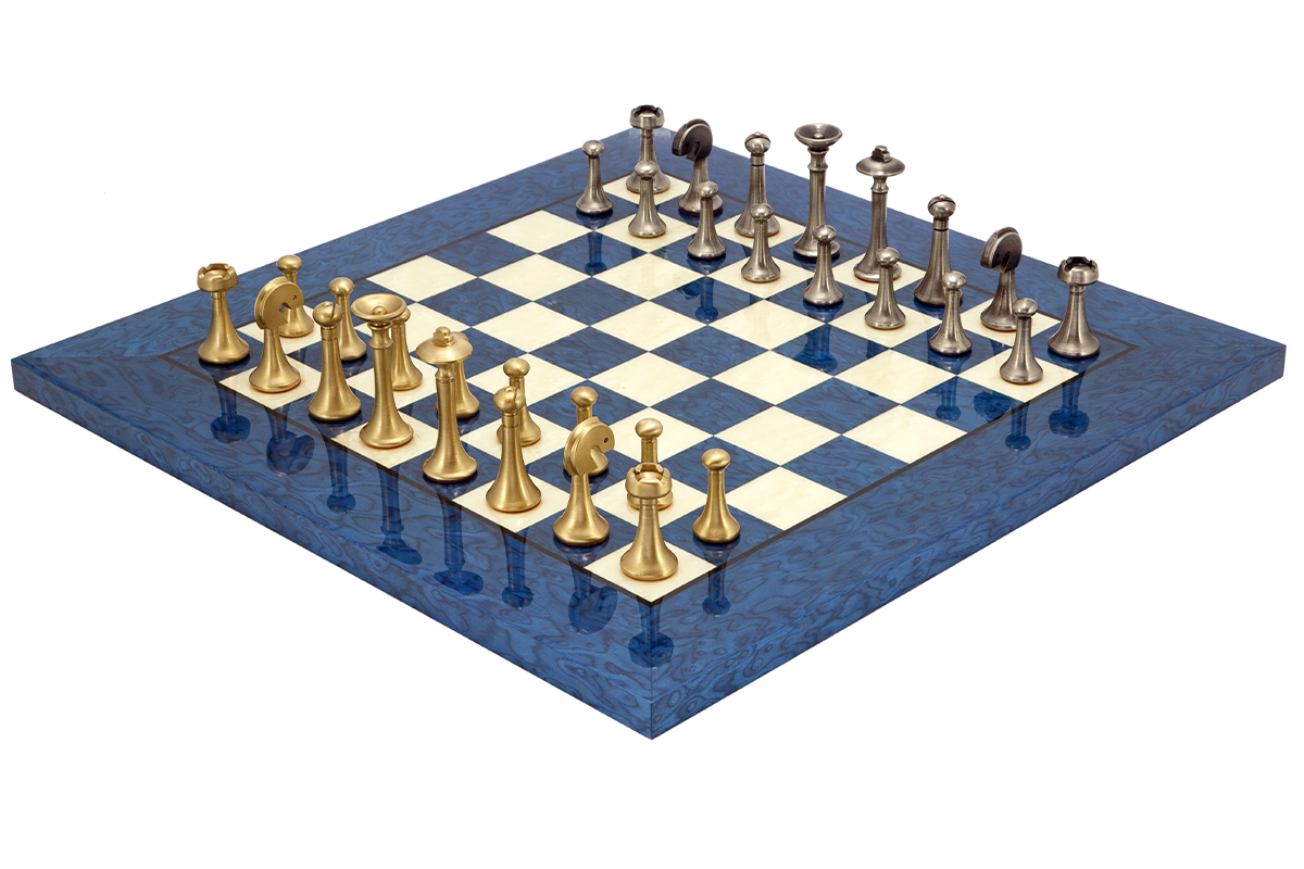 Blue Metropolis Chess Set