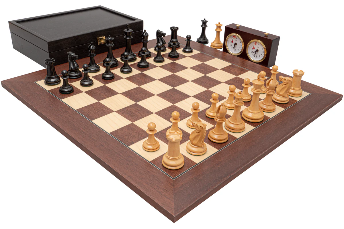 The 1853 Paulsen Reproduction Ebony and Montgoy Palisander Luxury Chess Set