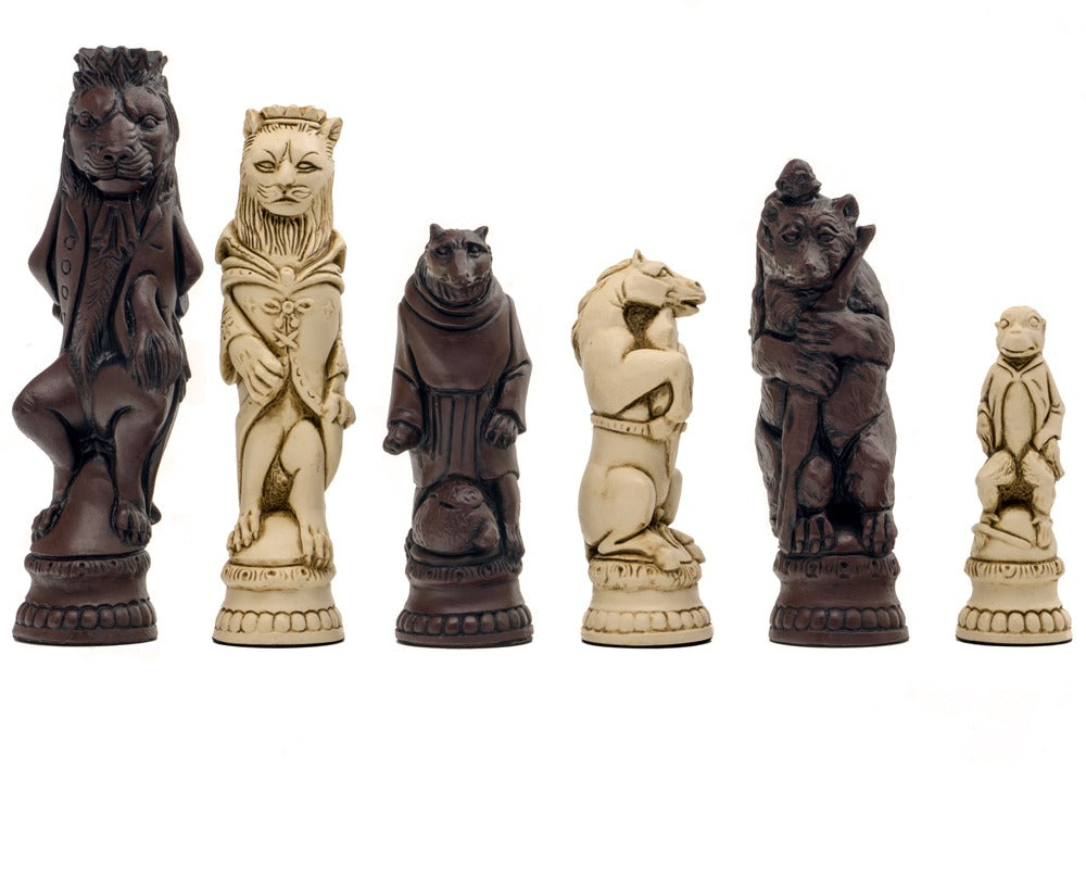 Berkeley Chess Reynard the Fox Russet Chessmen