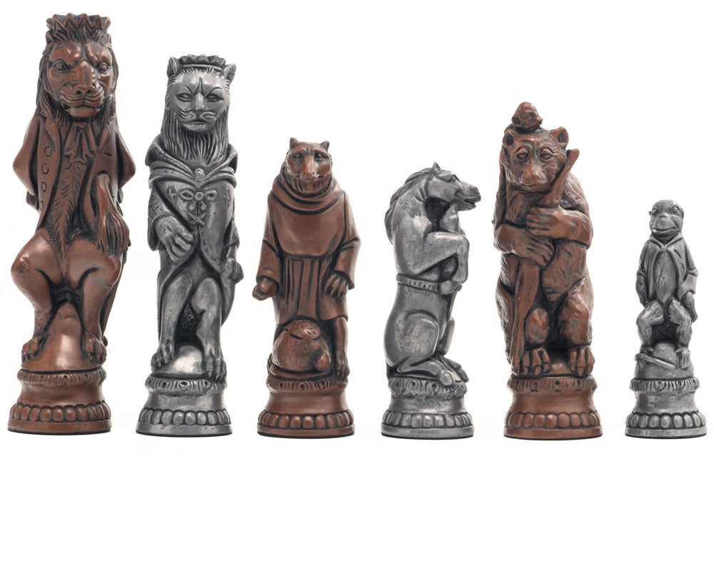 Berkeley Chess Reynard the Fox Metallic Chessmen