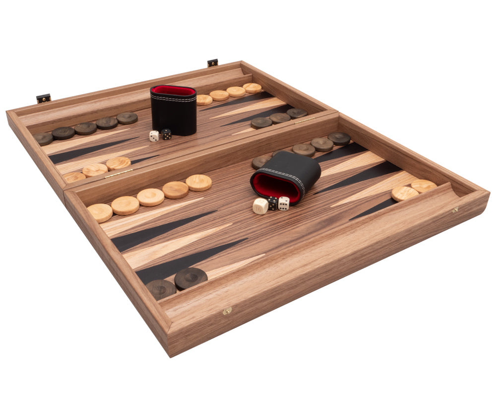 Tournament Walnut & Maple Backgammon Set Premium Edition