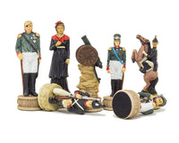 The Napoleon Vs Russians Hand-Painted Themed Chess Pieces by Italfama