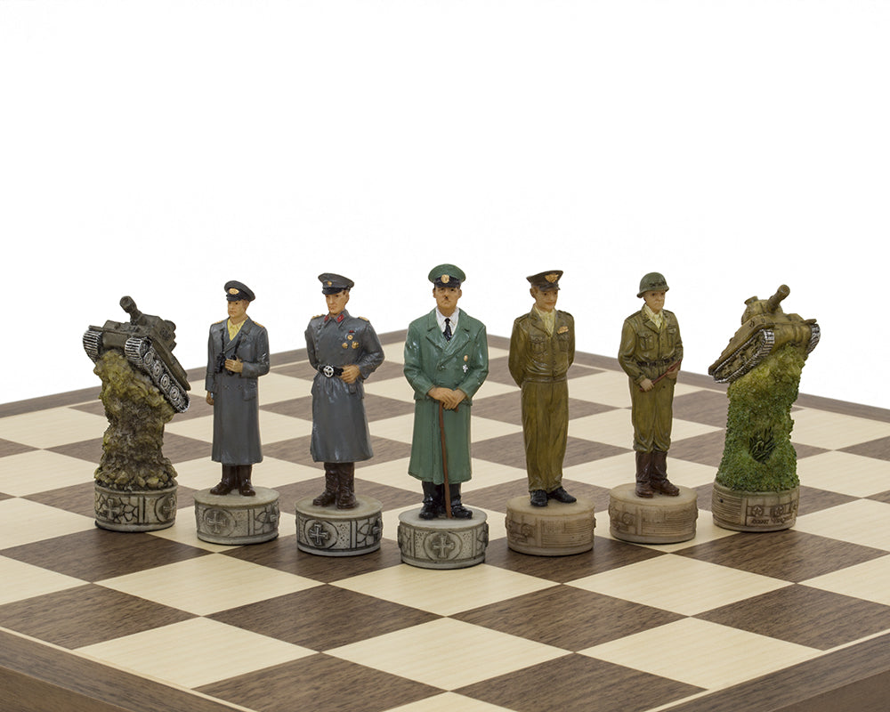 The Hitler Vs Roosvelt WW2 Hand Painted Themed Chess Pieces by Italfama