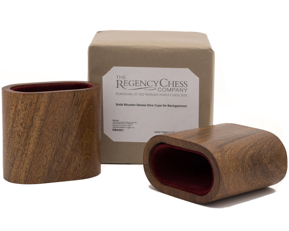 Solid Wooden Deluxe Dice Cups for Backgammon