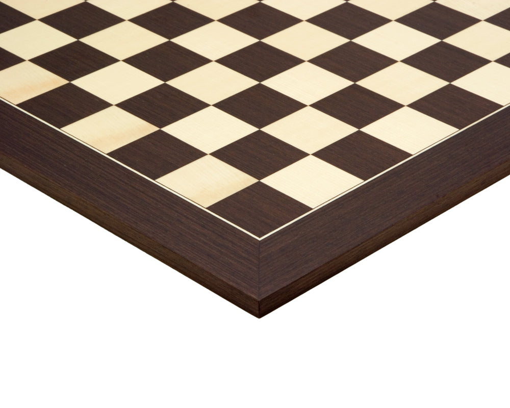 19.7 Inch Wenge and Maple Deluxe Chess Board with 1.97 inch Playing Squares Crafted in Spain by Rechapados Ferrer S.A.