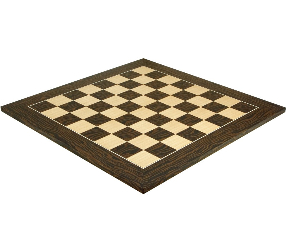 21.7 Inch Tiger Ebony and Maple Deluxe Chess Board
