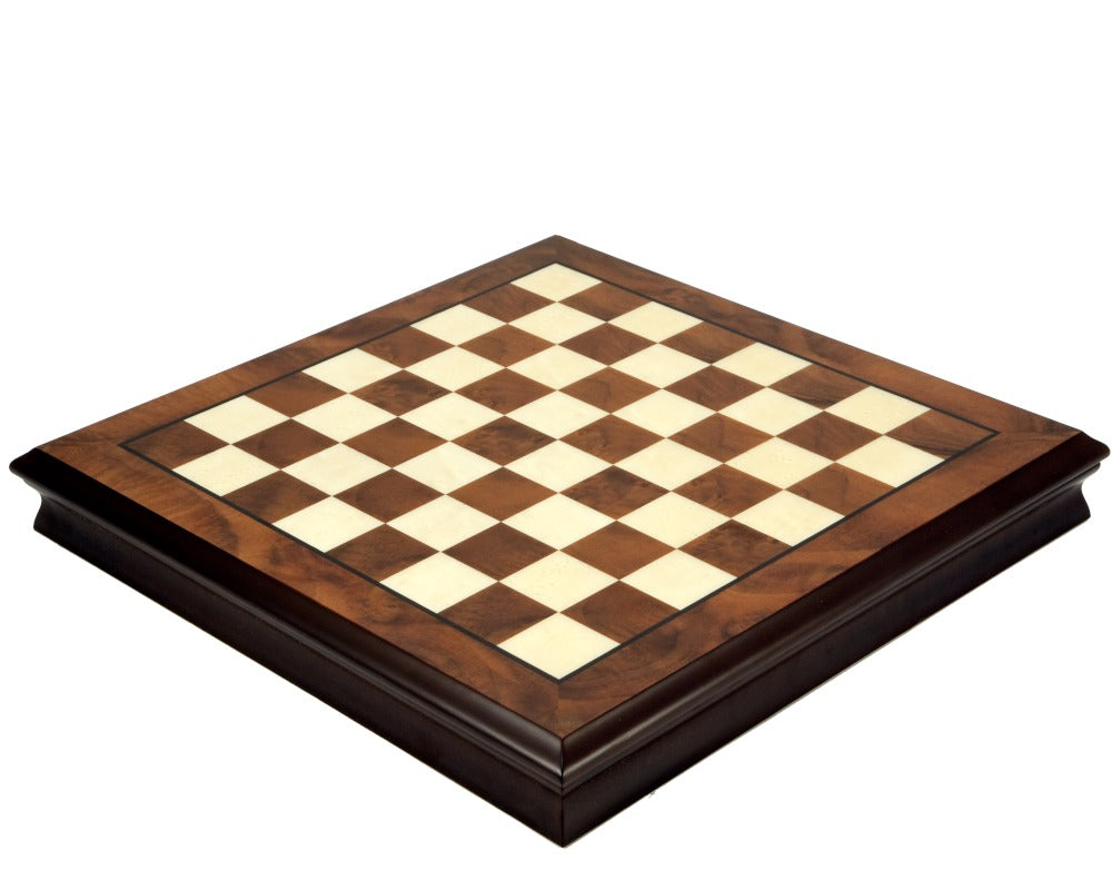 17 Inch Walnut and Maple Chess Cabinet with Removable Lid