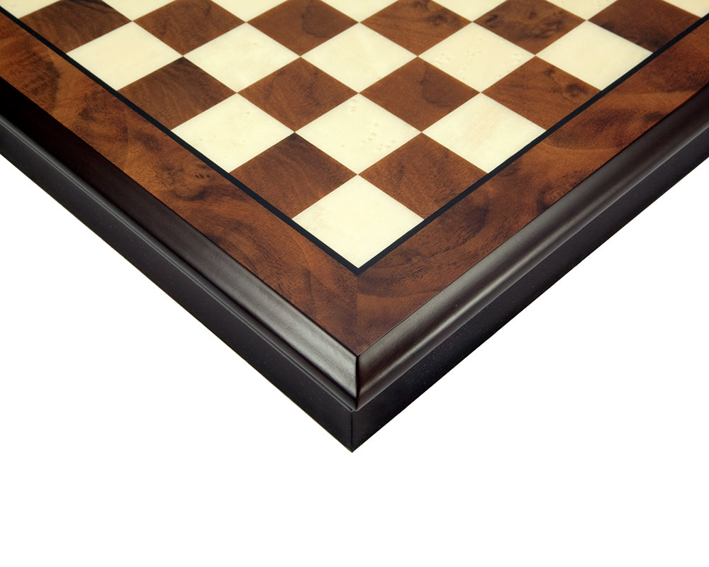 20 Inch Briarwood and Maple Chess Cabinet with Removable Lid