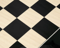 55cm Gloss Black Anegre and Maple Deluxe Chessboard