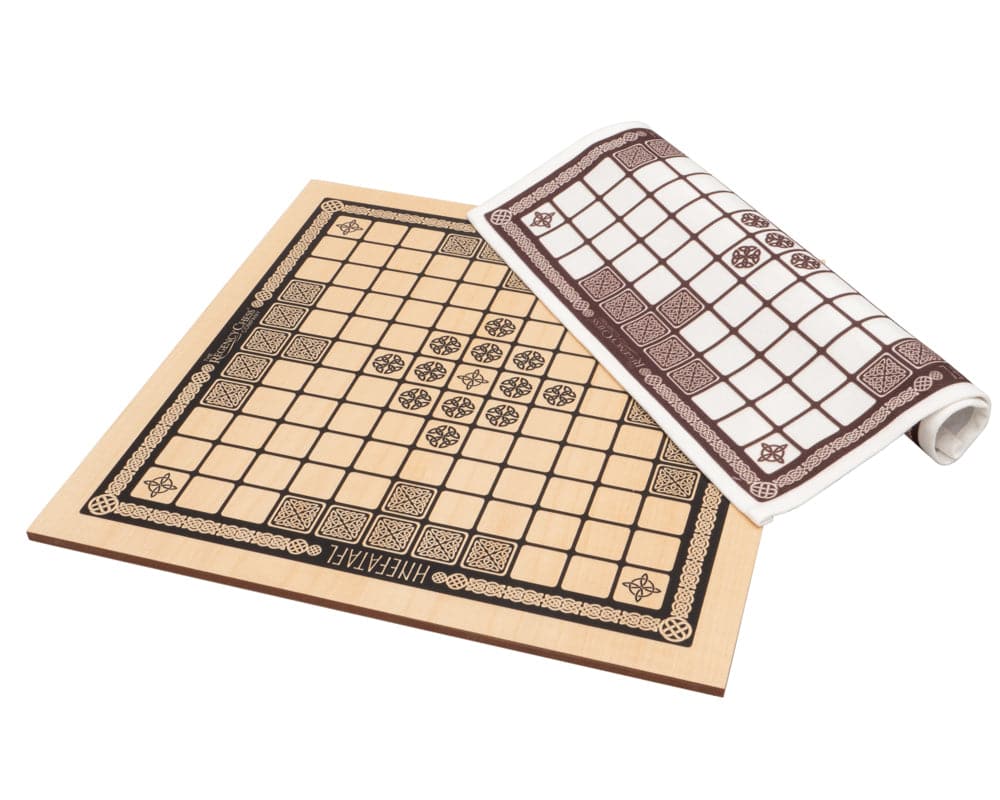 The Viking Game Board by Rechapados Ferrer S.A, high-quality Sycamore veneer with screen printed playing area, 12-inch board from The Regency Chess Co.