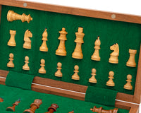 Deluxe Hardwood Folding Travel 30cm Magnetic Chess Set