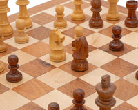 Deluxe Hardwood Folding Travel 30cm Magnetic Chess Set