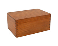 Polished Solid Babul Wood Chess Piece Case with Hinged Lid