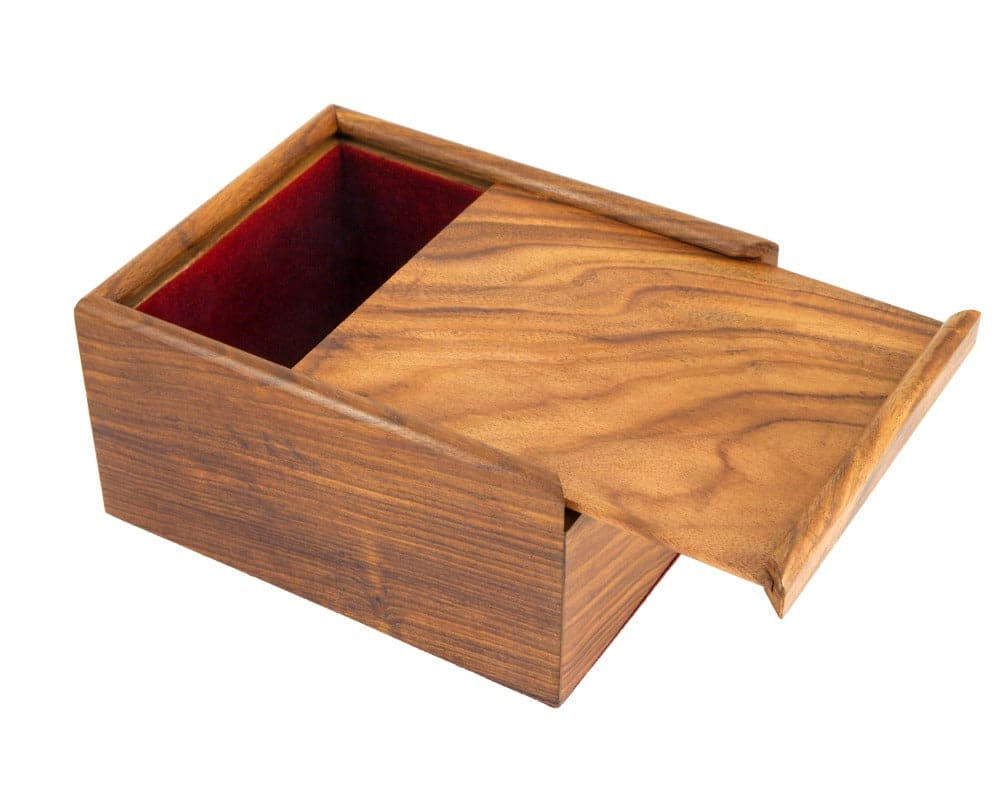 Wooden Piece Case Sliding Lid Small