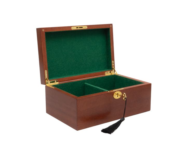 Deluxe Mahogany Chess Box Key Large