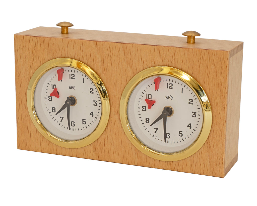 Wooden Turnier Clock Light Wood