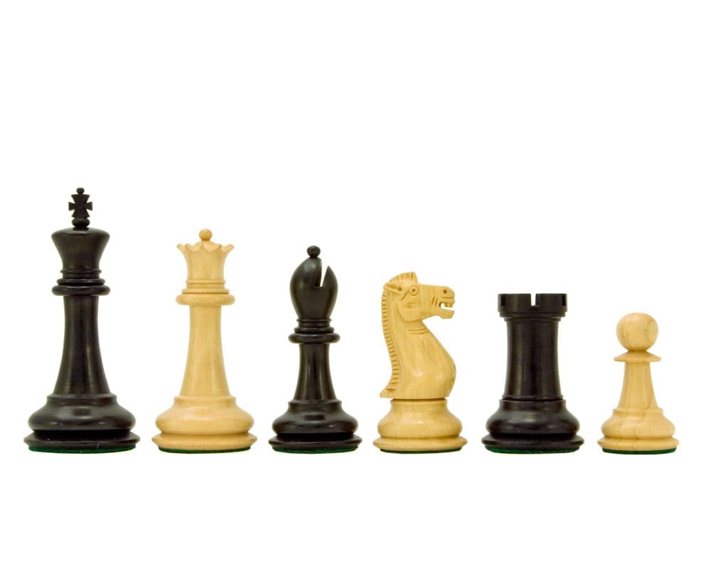 Victoria Series Ebonised Boxwood Pieces 9.5cm