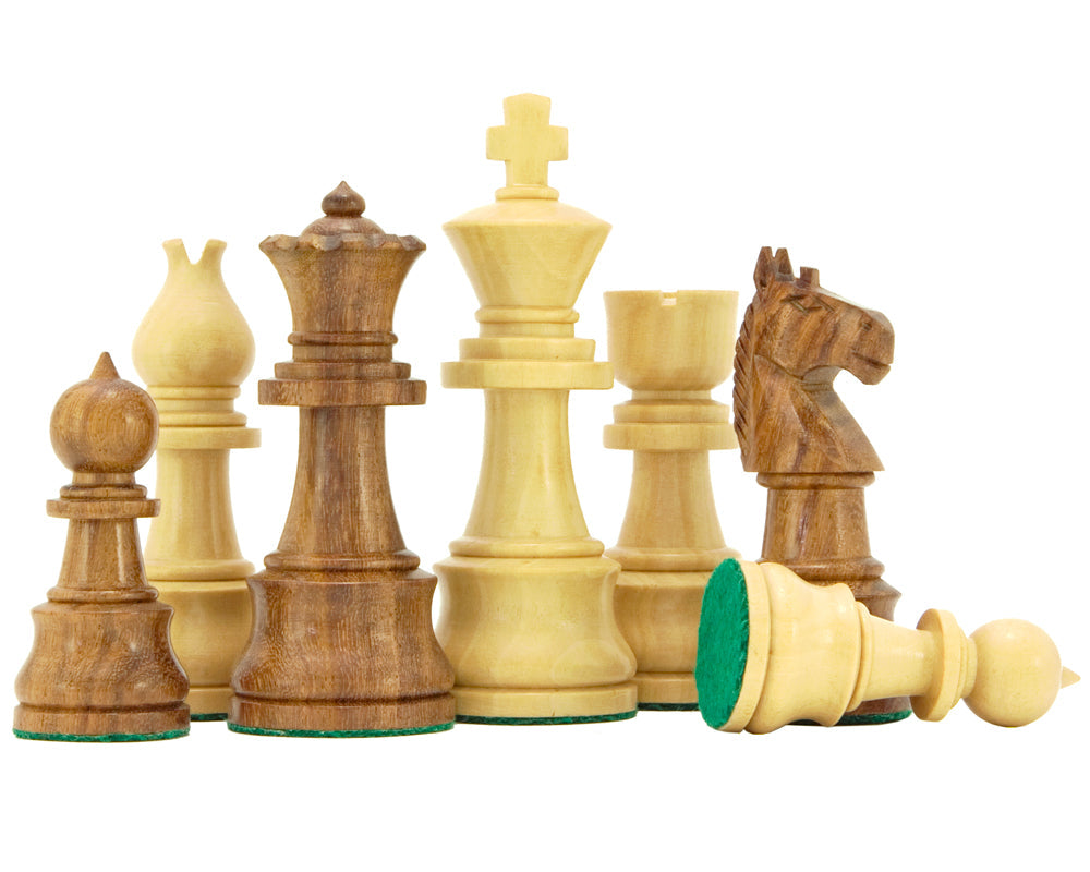 Opus Series Sheesham and Boxwood Chessmen 3.75 Inches