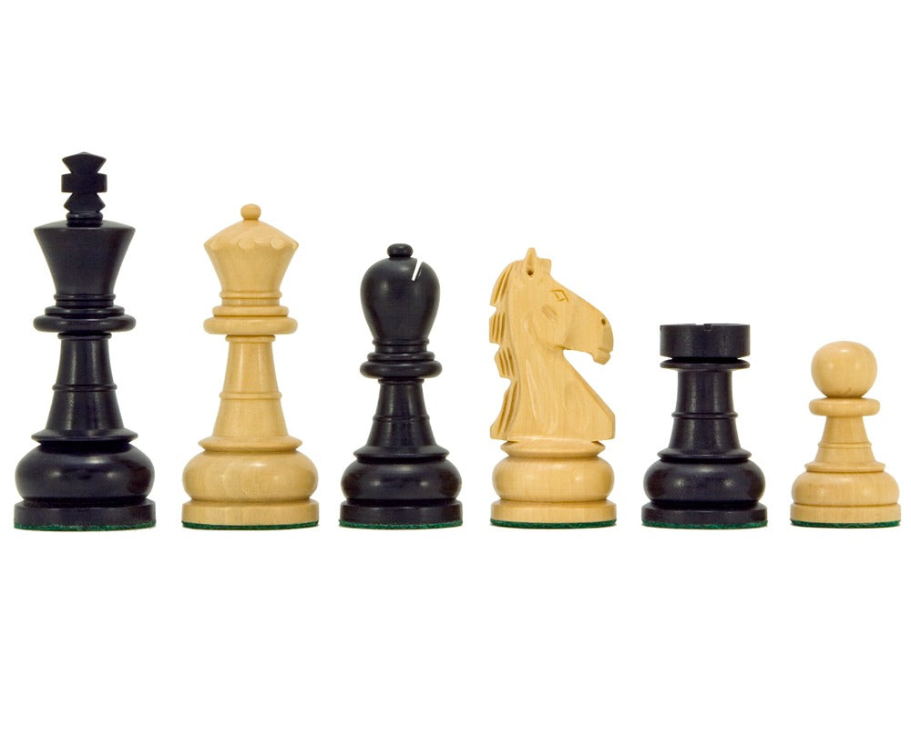 Emerald Series Ebonised Boxwood Chess Pieces 3.25 Inches