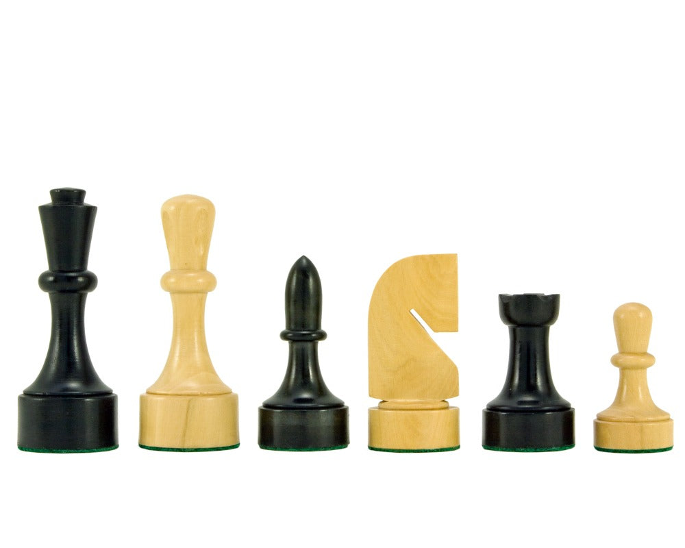 Contemporary Series Ebonised Chess Pieces 3.75 Inches