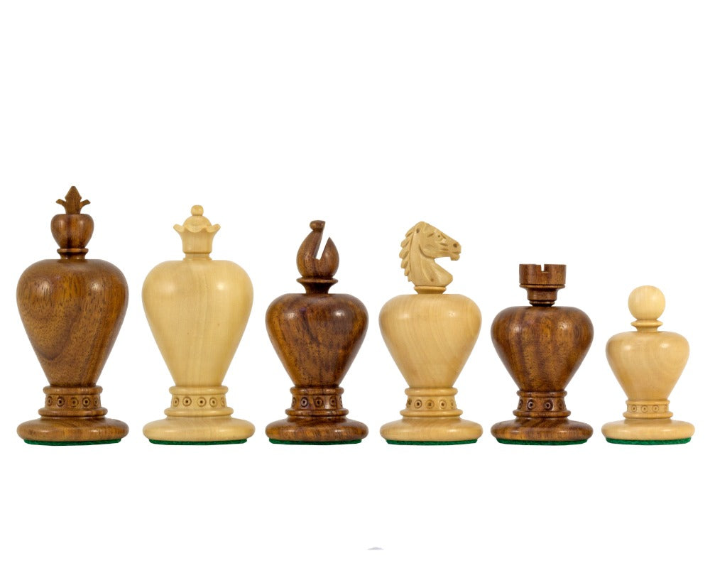 Apple Series Golden Rosewood Carved Chessmen
