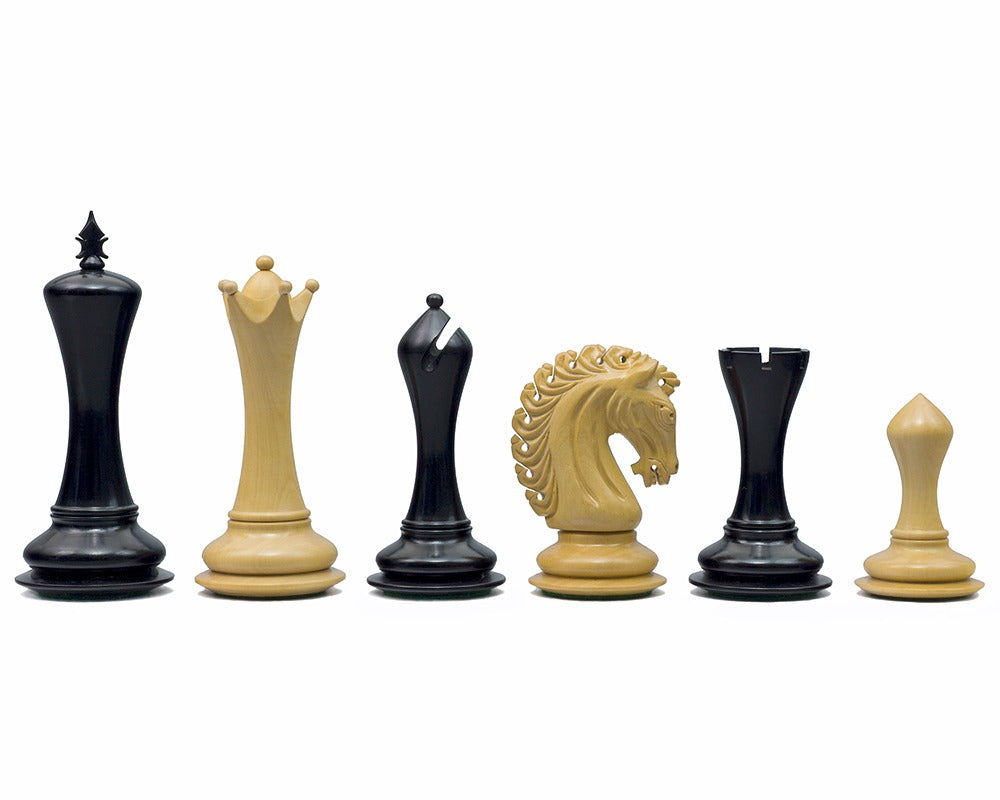 The Empire Knight Ebony Chessmen 4.5 inch