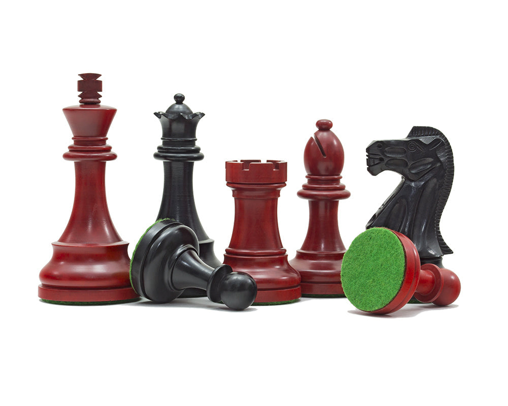 Broadbase Chess Men in Red and Black 3.75 inch