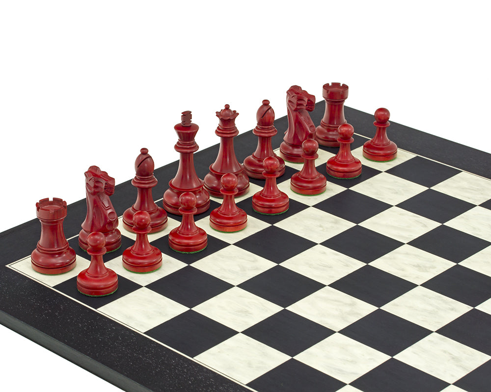Broadbase Chess Men in Red and Black 3.75 inch