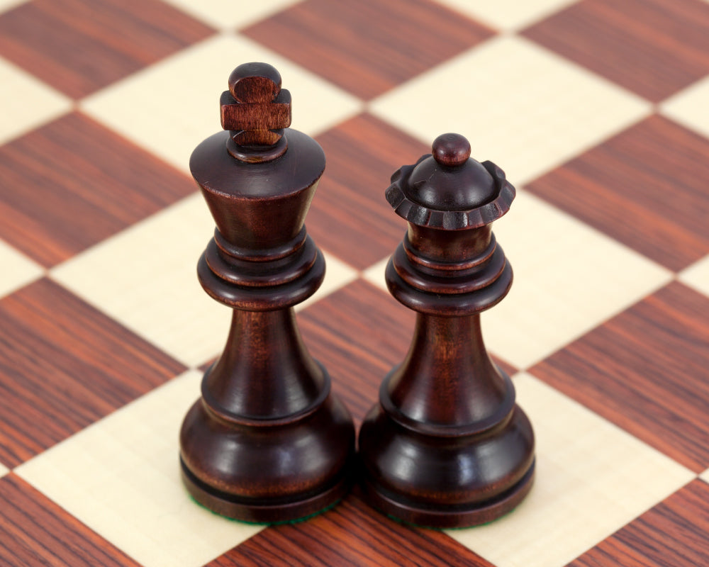 Antiqued British Staunton Chessmen 3.75 Inches