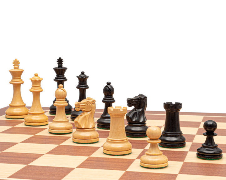 British Ebonised Chess Men 3.5 inch