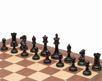 The Rochester Ebony Chess Pieces - 10.2cm