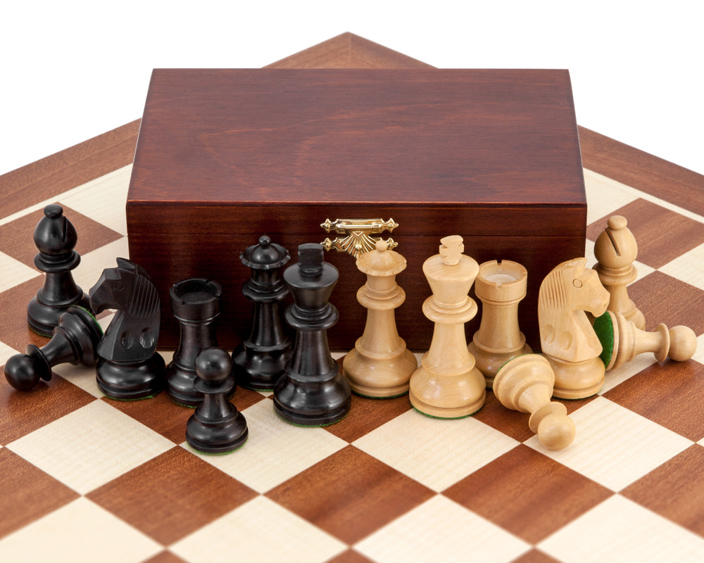 Down Head Black Grand Championship Chess Set