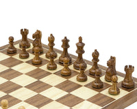 Fierce Knight Tournament Chess Set with double weighted wooden chessmen on a high-quality chessboard
