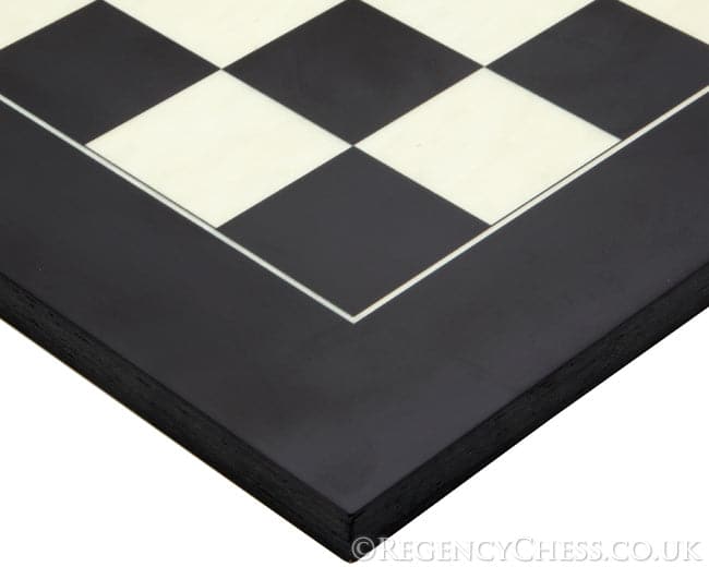 Contemporary Matt Black and Maple Chess Board with Two-Tone Finish