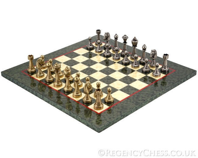 Finnesburg Brass and Olive Luxury Chess Set