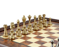 Finnesburg Brass and Briarwood Traditional Chess Set