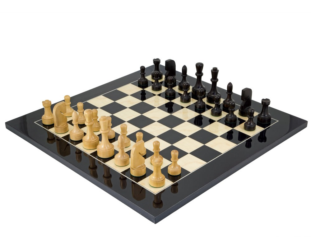 Contemporary Black Anegre Chess Set