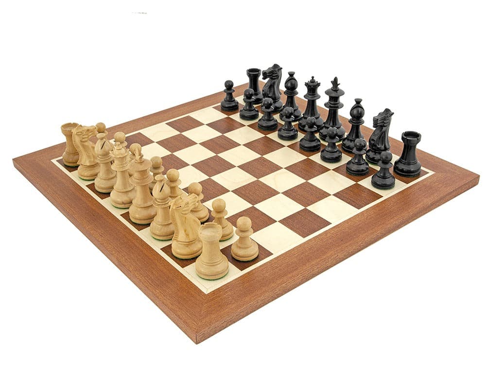 Royal Flower Mahogany Chess Set