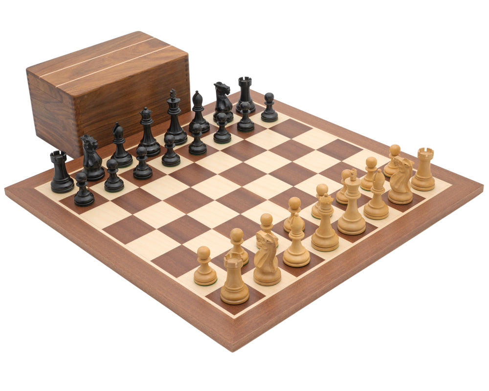Competition Black Staunton Chess Set with Case