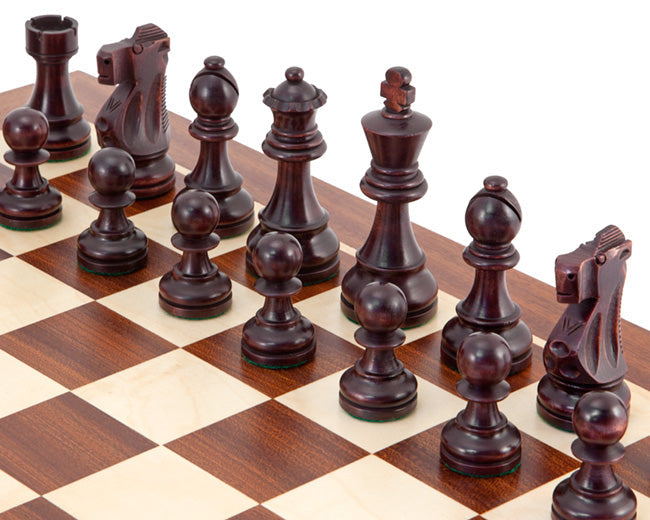 Antiqued British Mahogany Chess Set