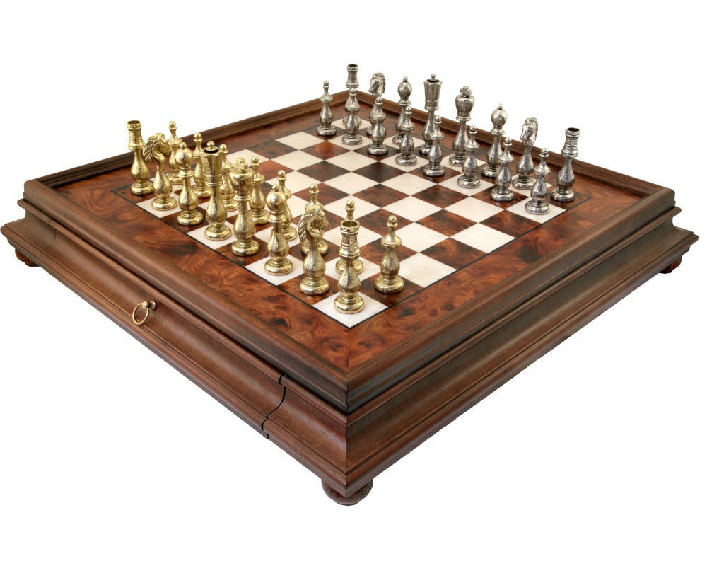 Maghreb Brass and Briarwood Chess Cabinet