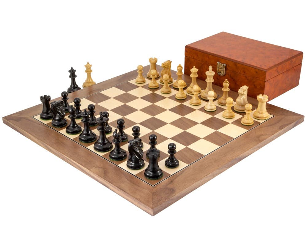 Highgrove Walnut Chess Set with Case