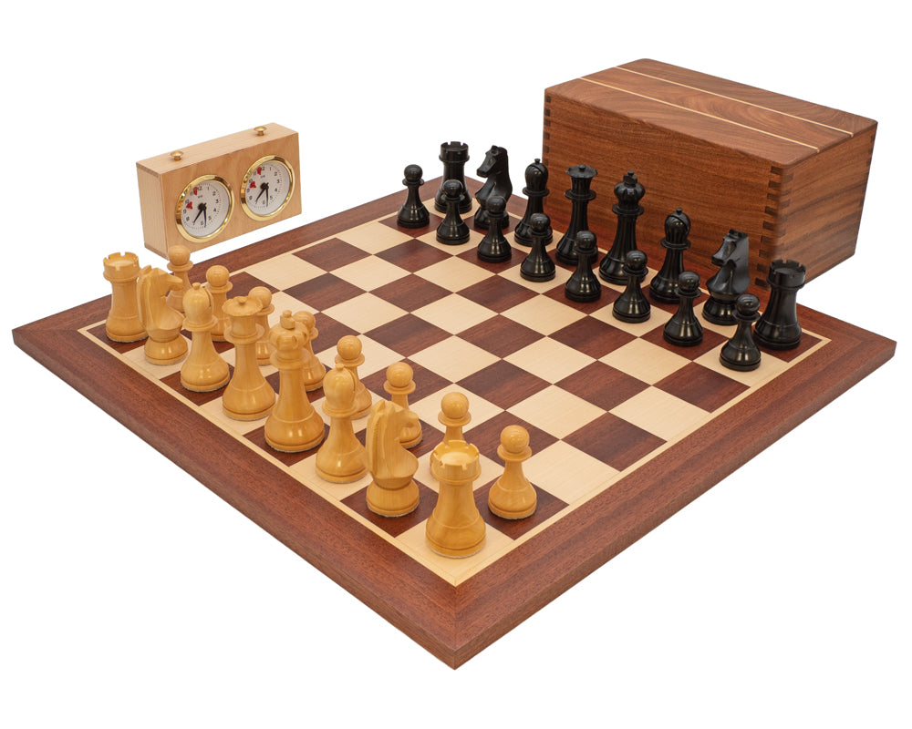 World Chess Championship Chess Set, Clock & Wooden Case