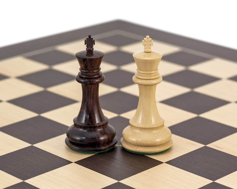 Sandringham Rosewood and Wenge Luxury Chess Set - Classic Staunton Kings on Deluxe Wenge Board