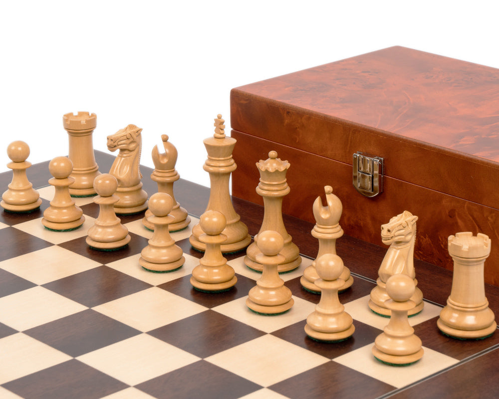 Windsor Ebony and Montgoy Palisander Chess Set
