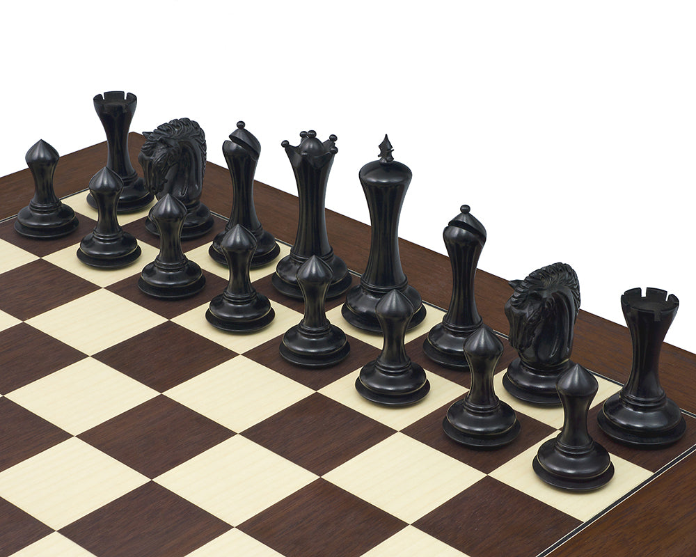 The Empire Knight Ebony Palisander Chess Set