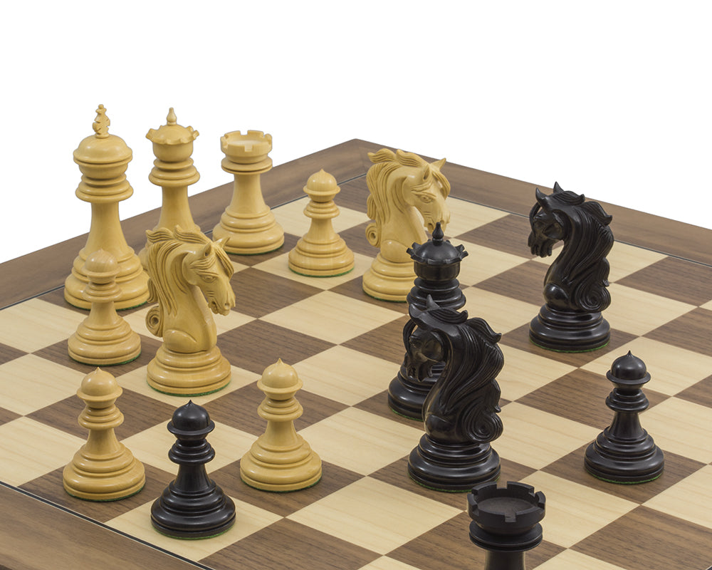 The Kingsgate Ebony and Walnut Chess Set