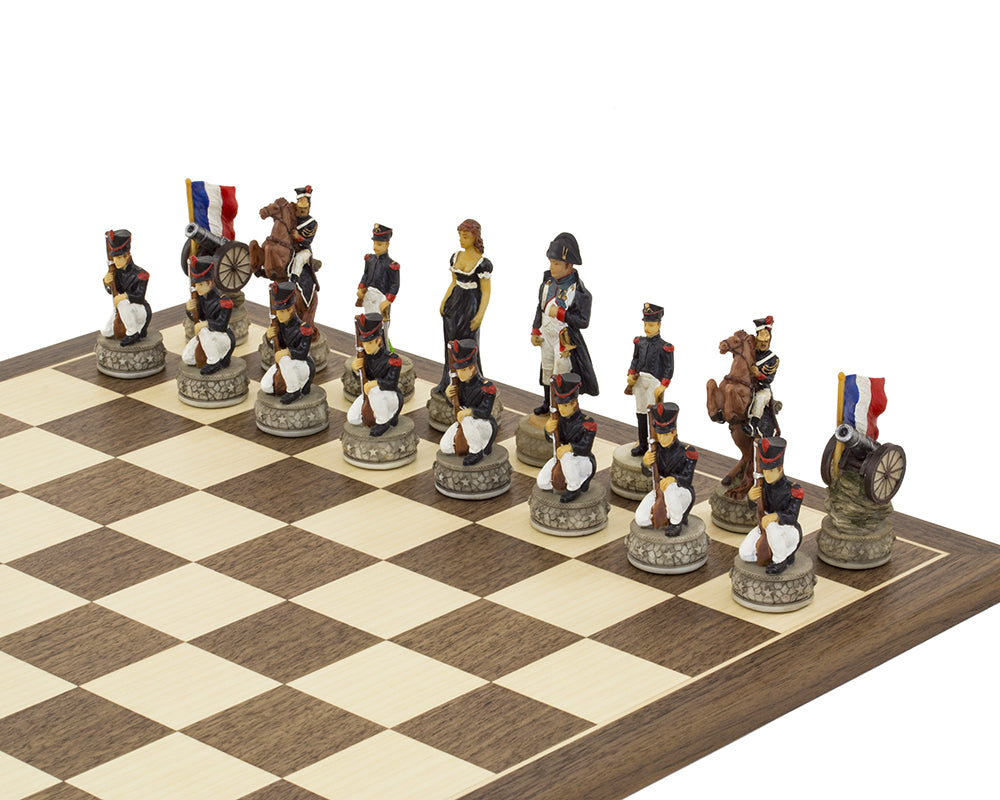 Battle of Waterloo Hand painted themed Chess set by Italfama
