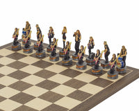 The Jazz Band Vs Rock Stars Hand-Painted Themed Chess Set by Italfama