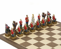 The British Vs Zulus Hand-Painted Themed Chess Set by Italfama